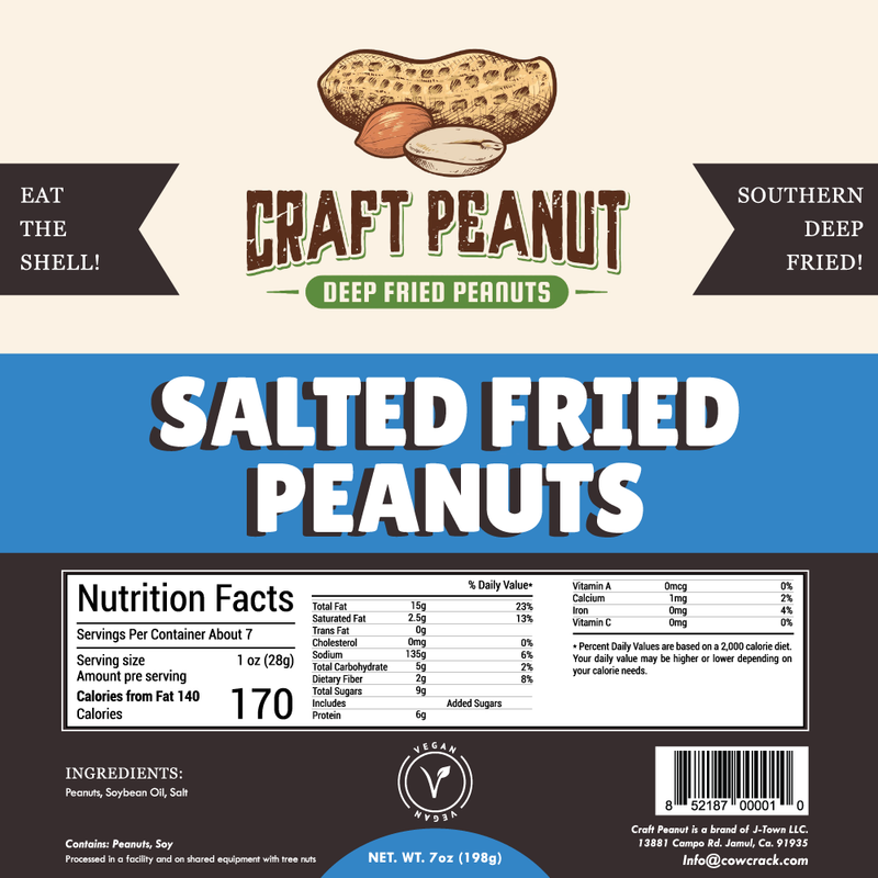 Craft Peanut Salted Fried Peanuts 7 oz