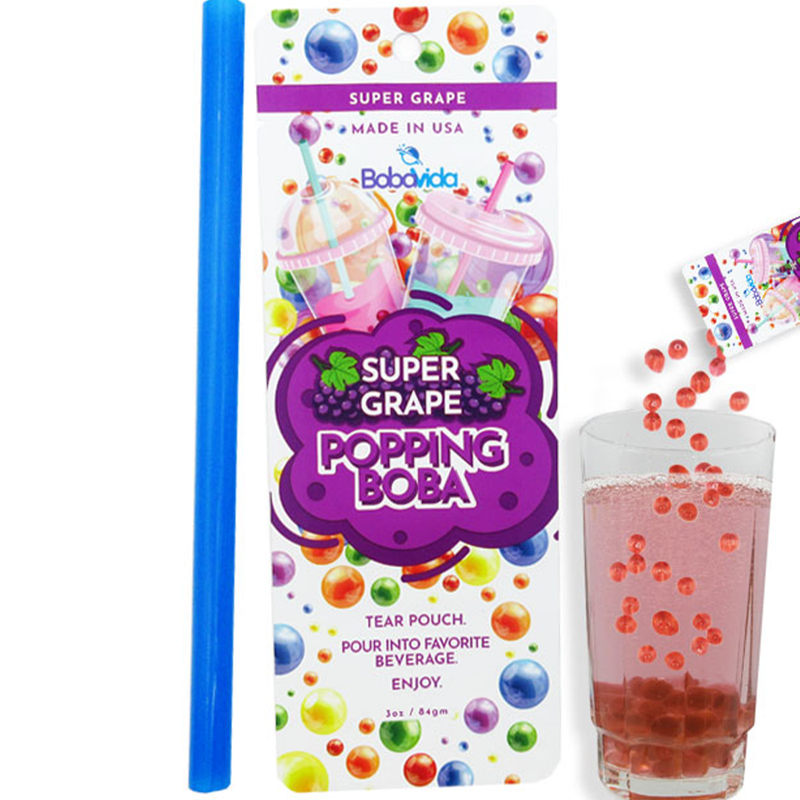 BobaVida Popping Boba Super Grape Single Serve 10 Count