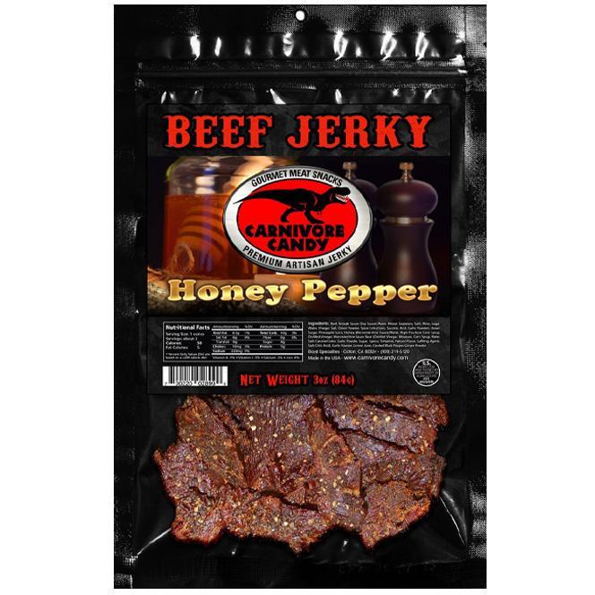 Carnivore Candy Honey Pepper Beef Jerky - Cow Crack