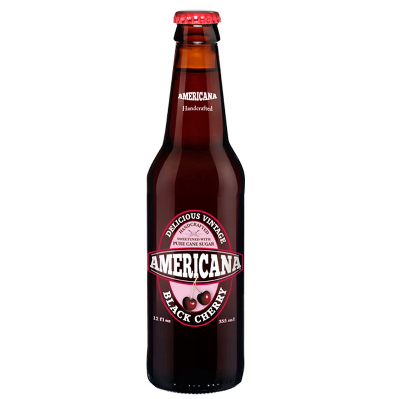 Americana Black Cherry Soda 24 Count