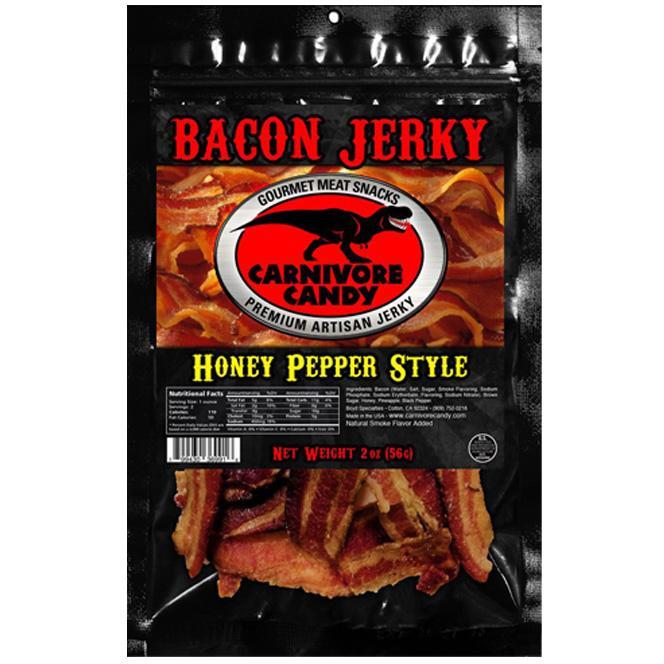 Carnivore Candy Honey Pepper Bacon Jerky - Cow Crack