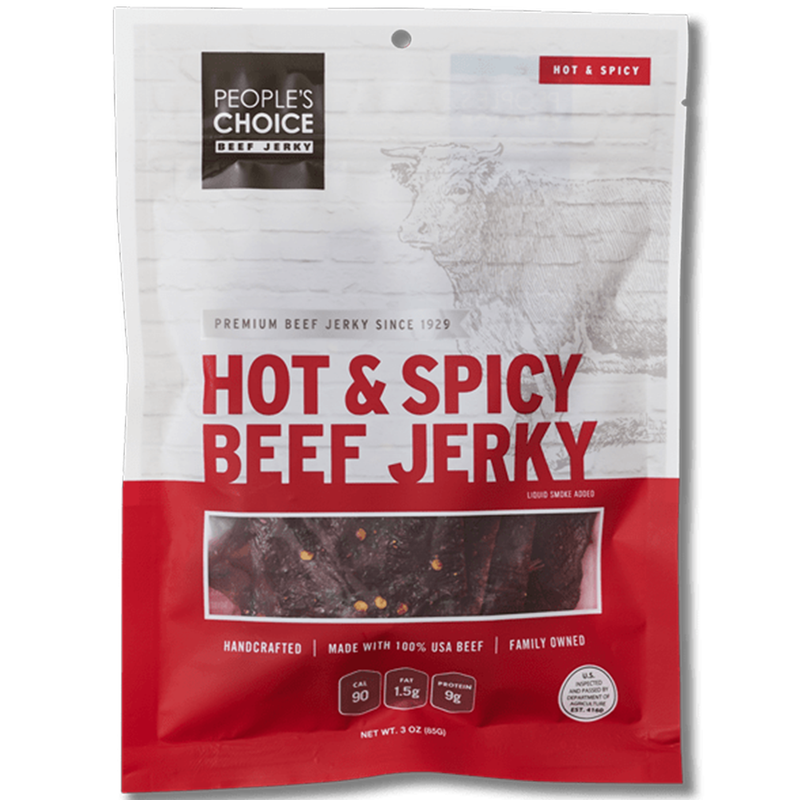 People's Choice Hot & Spicy Beef Jerky 3 oz