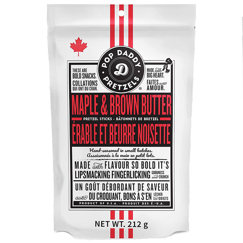 Pop Daddy Maple & Brown Butter Pretzel Sticks 7.5 OZ