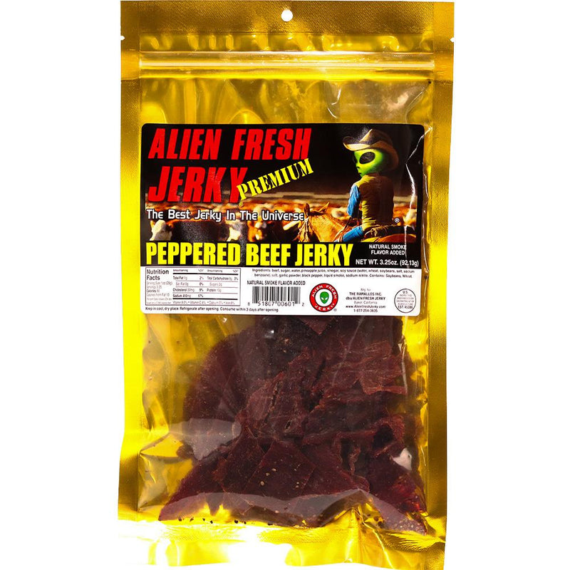 Alien Fresh Jerky Peppered Beef 3.25 OZ - Cow Crack