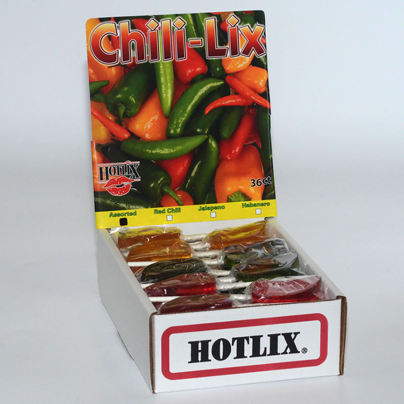 Hot-Lix Chili Lix Suckers 36 Count