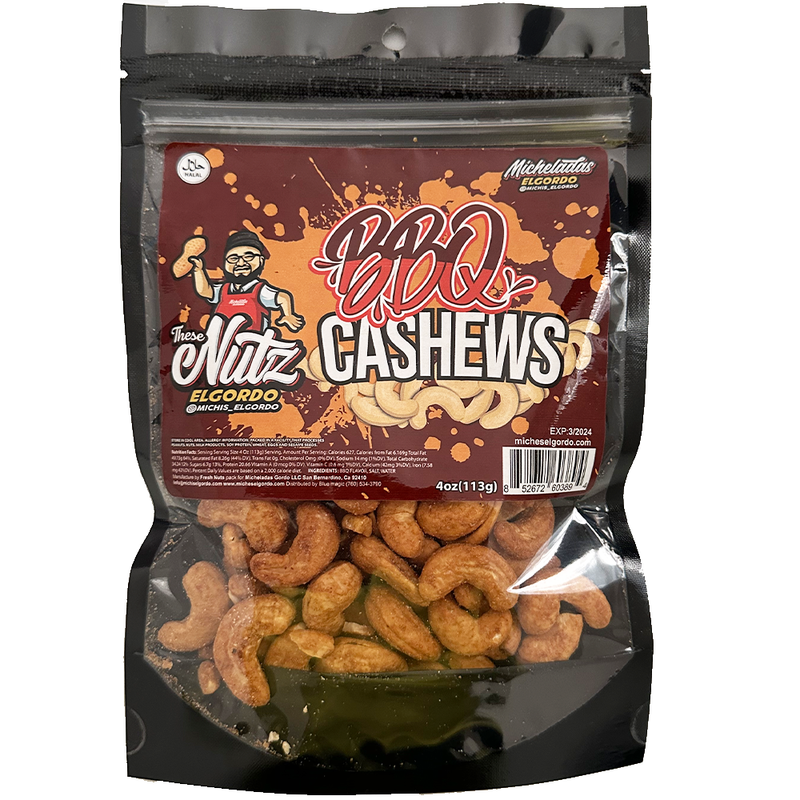 El Gordo These Nutz BBQ Cashews 4 OZ