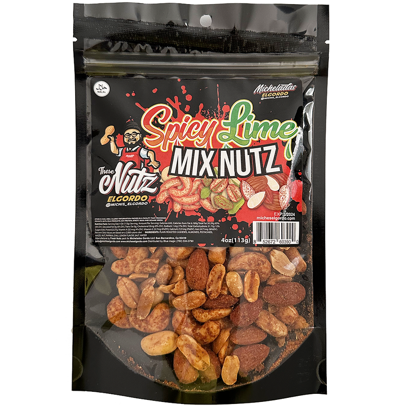 El Gordo These Nutz Spicy Lime Mixed Nuts 4 OZ