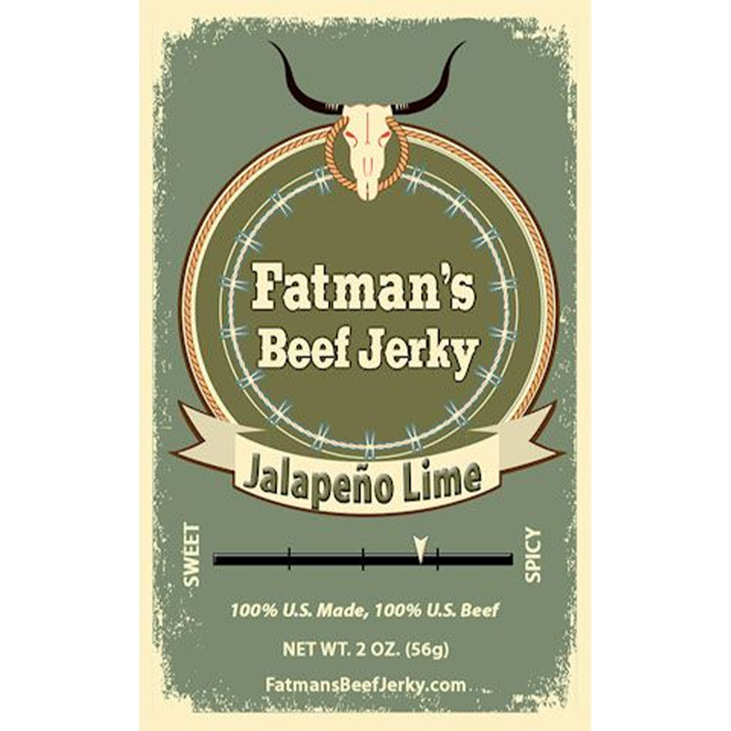 Fatman's Beef Jerky Jalapeno Lime 2 oz