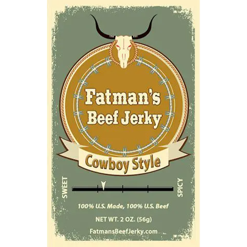 Fatman's Beef Jerky Cowboy Style 2 oz