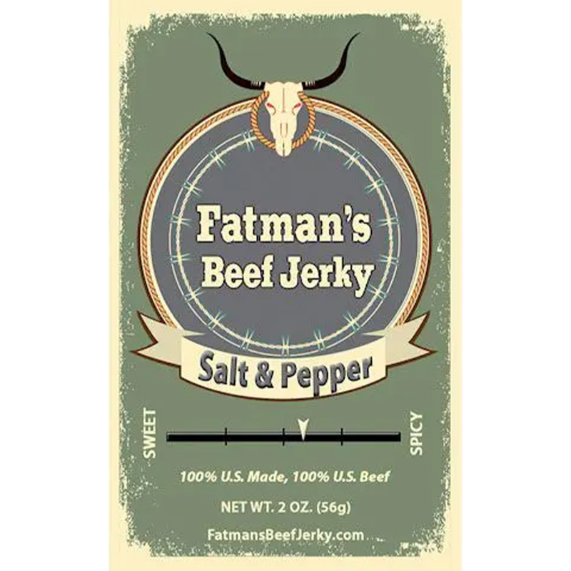 Fatman's Beef Jerky Salt & Pepper 2 oz