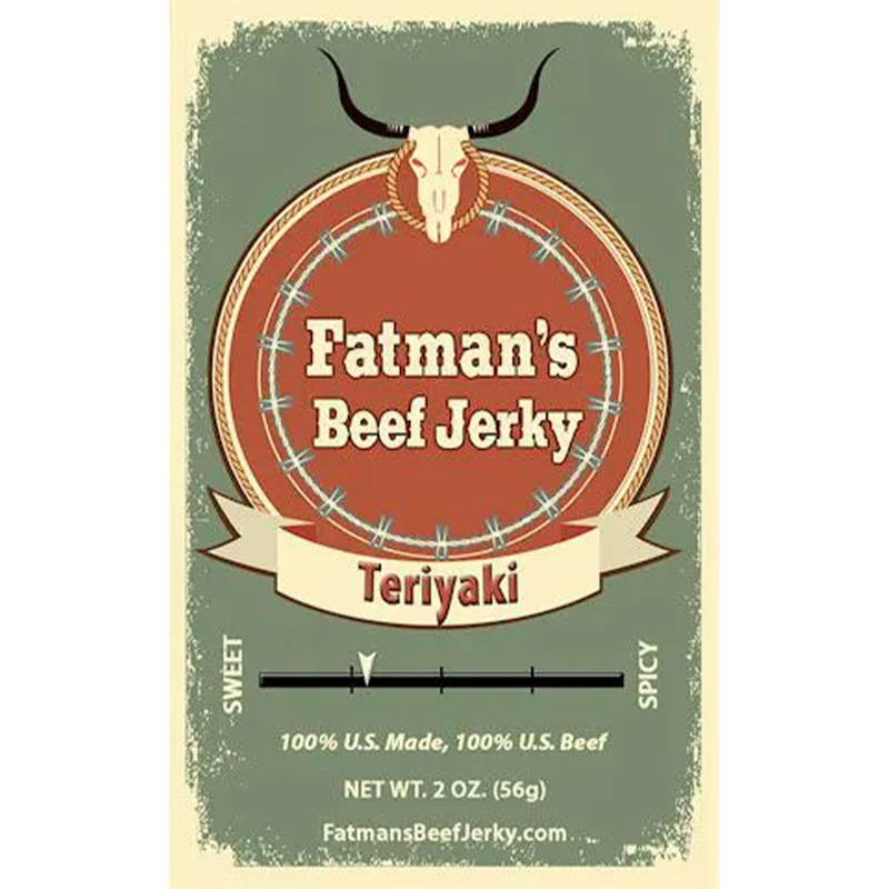 Fatman's Beef Jerky Teriyaki 2 oz
