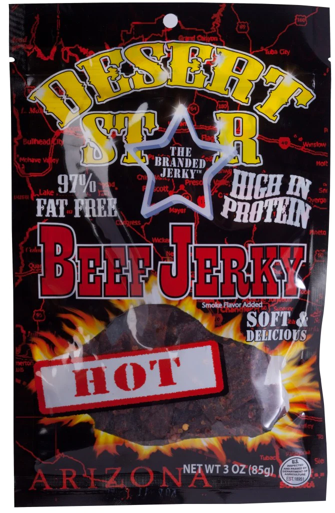 Desert Star Beef Jerky Hot 3 OZ
