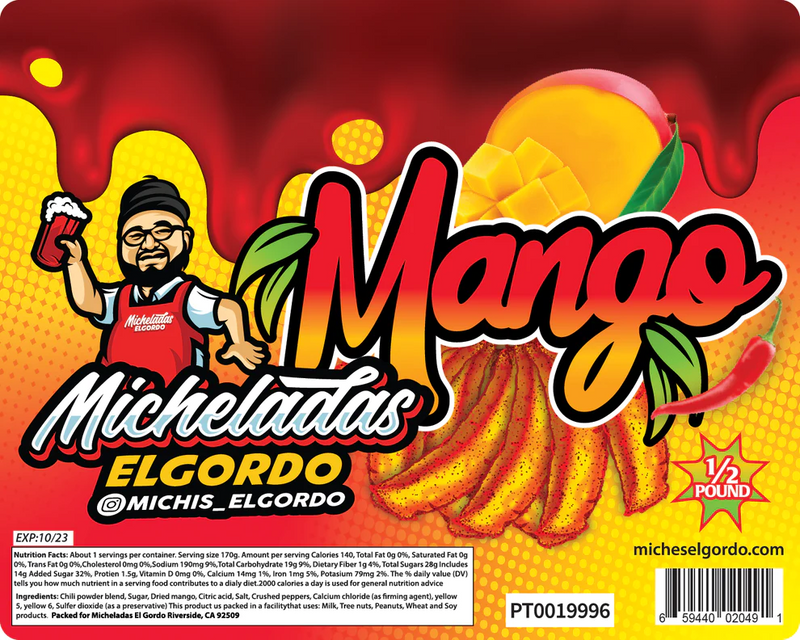 Micheladas El Gordo Spicy Mango Fruit 6 OZ