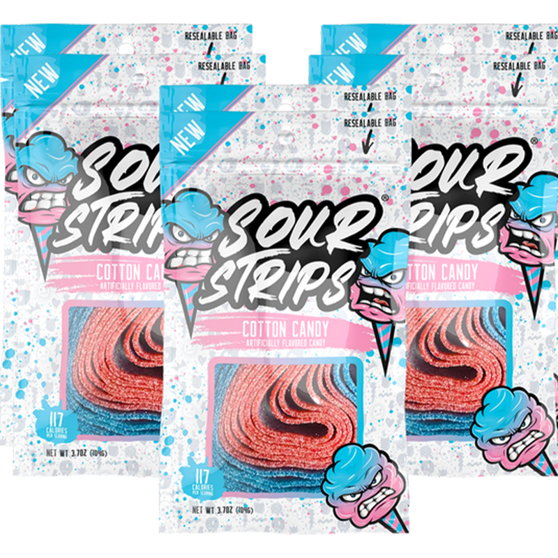 Sour Strips Cotton Candy 3.7 OZ