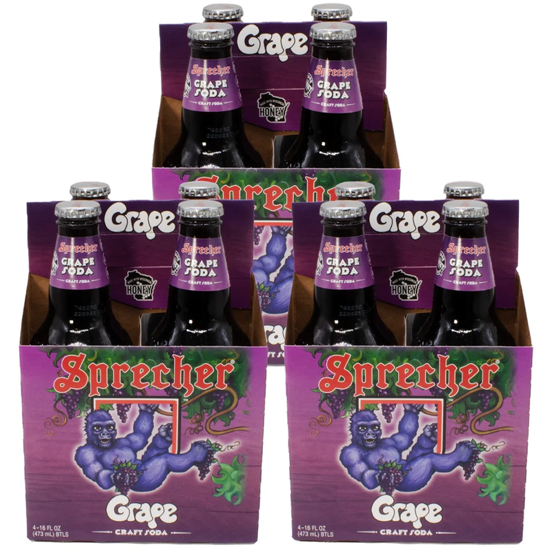 Sprecher Gorilla Grape Soda 24 Count