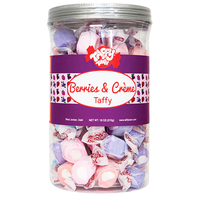 Taffy Town Berries & Creme Gift Jar 18 oz