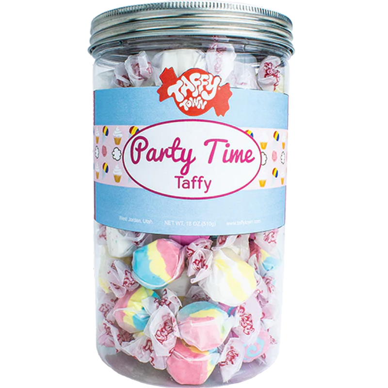 Taffy Town Party Time Gift Jar 18 oz