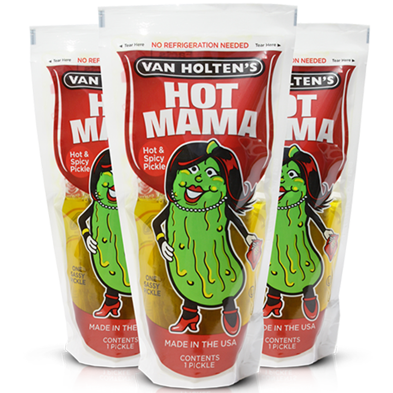 Van Holten's Hot Mama Jumbo Pickle in a Pouch