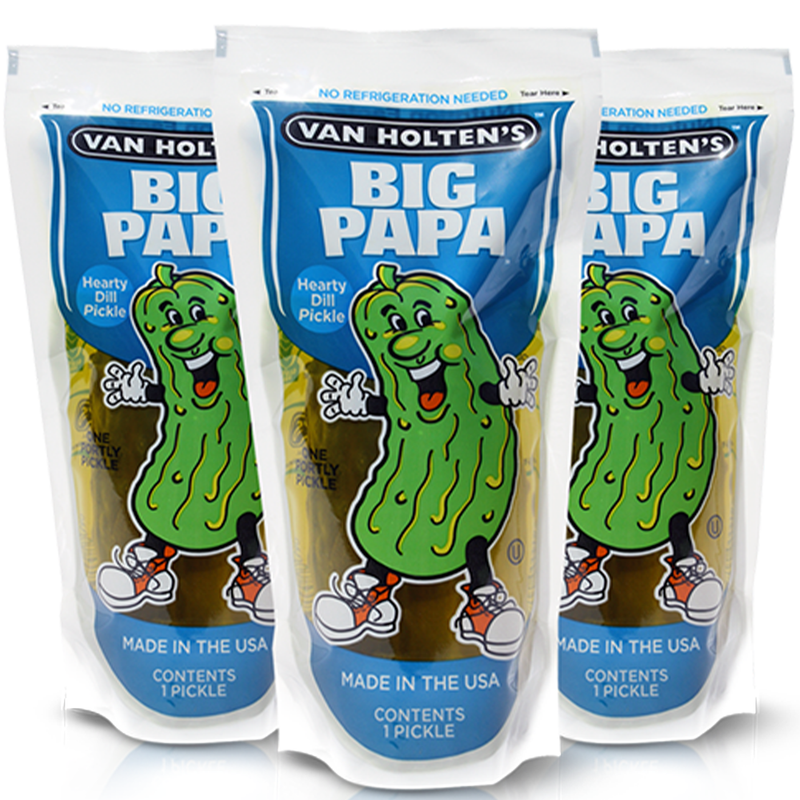 Van Holten's Big Papa Jumbo Pickle in a Pouch