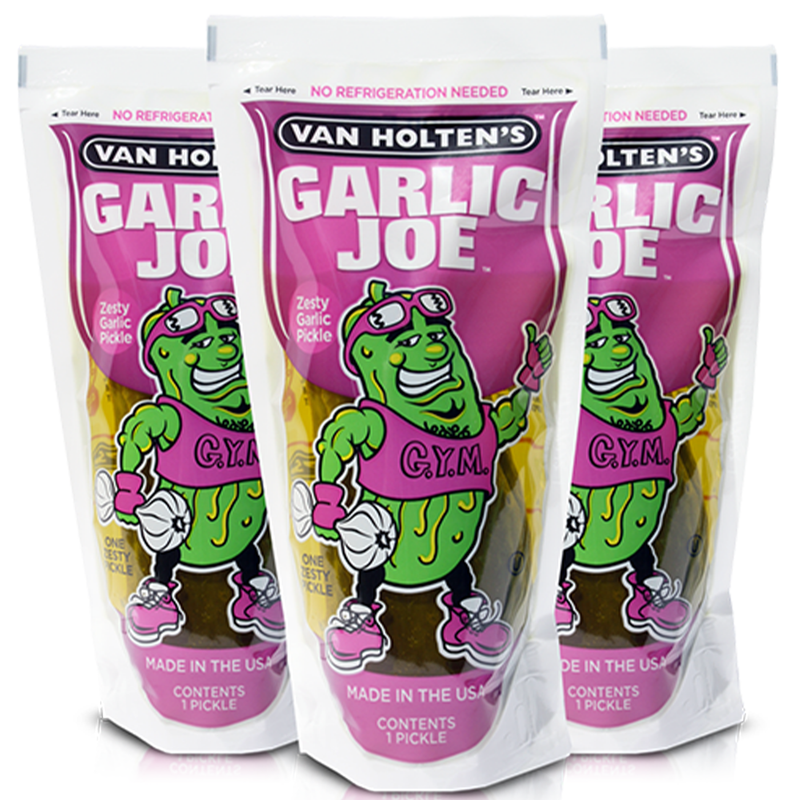 Van Holten's Garlic Joe Pickle in a Pouch | Cow Crack Wholesale Van Holten's Garlic Joe Pickle in a Pouch | Cow Crack Wholesale